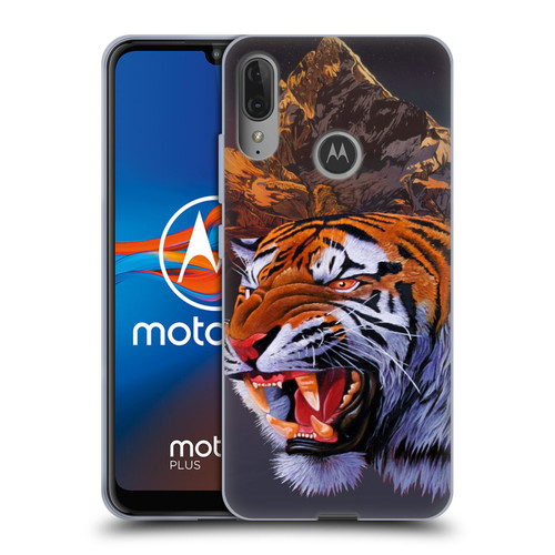 Graeme Stevenson Wildlife Tiger Soft Gel Case for Motorola Moto E6 Plus