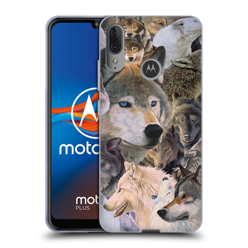 Graeme Stevenson Wildlife Wolves 1 Soft Gel Case for Motorola Moto E6 Plus