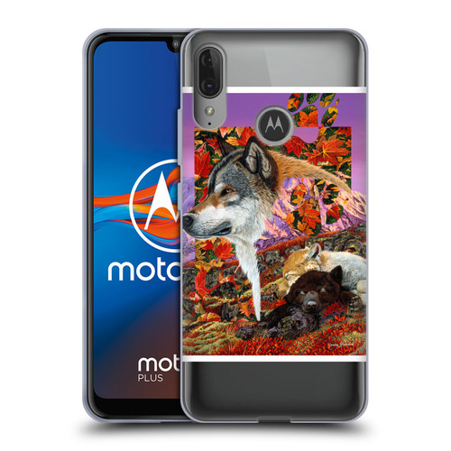 Graeme Stevenson Wildlife Wolves 4 Soft Gel Case for Motorola Moto E6 Plus
