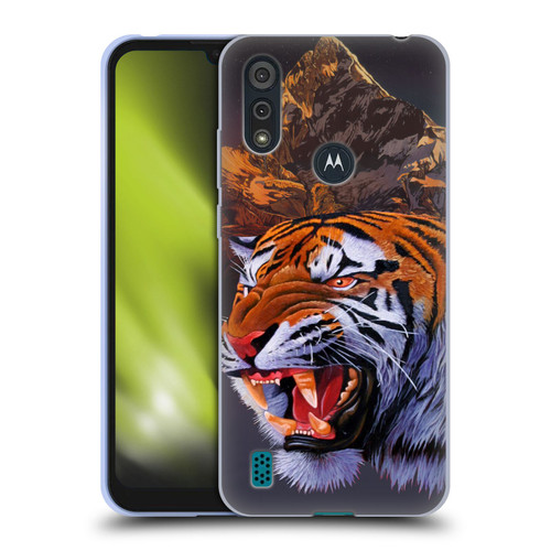 Graeme Stevenson Wildlife Tiger Soft Gel Case for Motorola Moto E6s (2020)