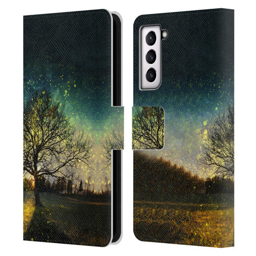 Patrik Lovrin Dreams Vs Reality Magical Fireflies Dreamy Leather Book Wallet Case Cover For Samsung Galaxy S21 5G