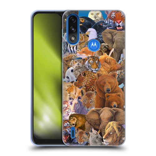 Graeme Stevenson Wildlife Animals Soft Gel Case for Motorola Moto E7 Power / Moto E7i Power
