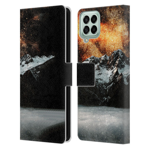 Patrik Lovrin Dreams Vs Reality Burning Galaxy Above Mountains Leather Book Wallet Case Cover For Samsung Galaxy M53 (2022)