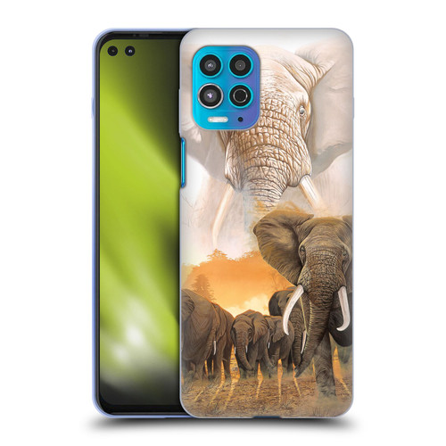 Graeme Stevenson Wildlife Elephants Soft Gel Case for Motorola Moto G100