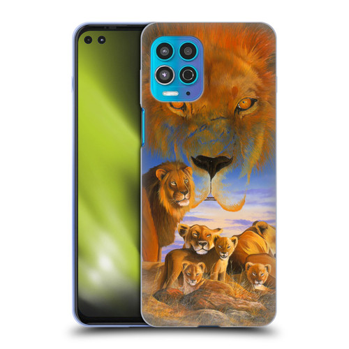 Graeme Stevenson Wildlife Lions Soft Gel Case for Motorola Moto G100