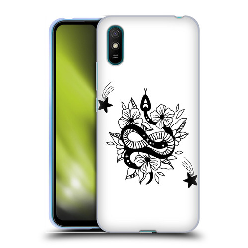 Haroulita Celestial Tattoo Snake And Flower Soft Gel Case for Xiaomi Redmi 9A / Redmi 9AT