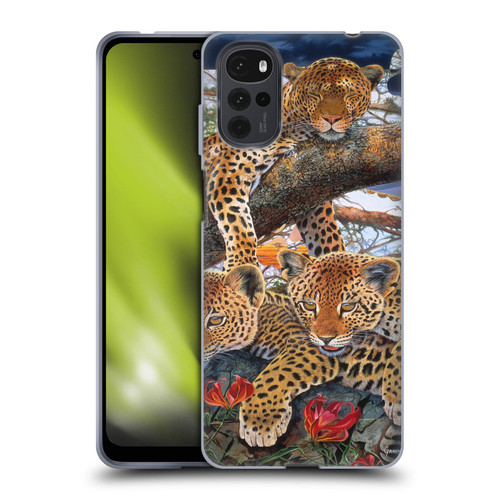 Graeme Stevenson Wildlife Leopard Soft Gel Case for Motorola Moto G22