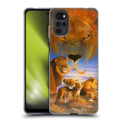 Graeme Stevenson Wildlife Lions Soft Gel Case for Motorola Moto G22