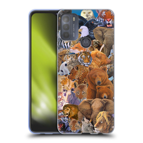 Graeme Stevenson Wildlife Animals Soft Gel Case for Motorola Moto G50