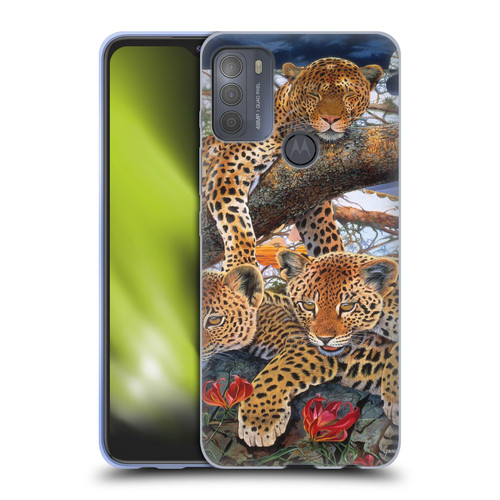 Graeme Stevenson Wildlife Leopard Soft Gel Case for Motorola Moto G50