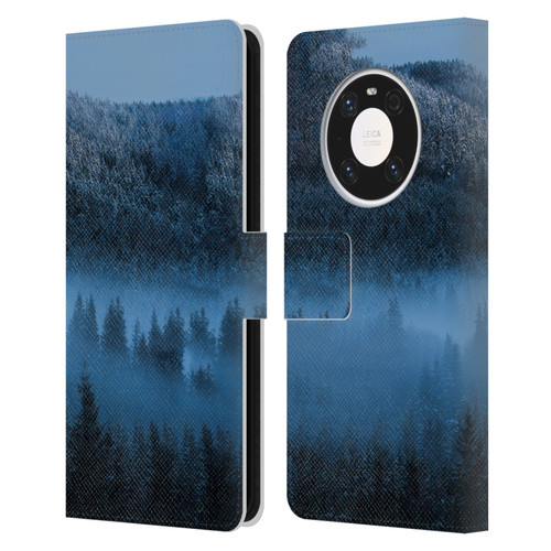 Patrik Lovrin Magical Foggy Landscape Magical Fog Over Snowy Forest Leather Book Wallet Case Cover For Huawei Mate 40 Pro 5G