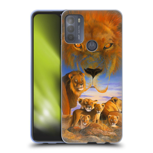 Graeme Stevenson Wildlife Lions Soft Gel Case for Motorola Moto G50