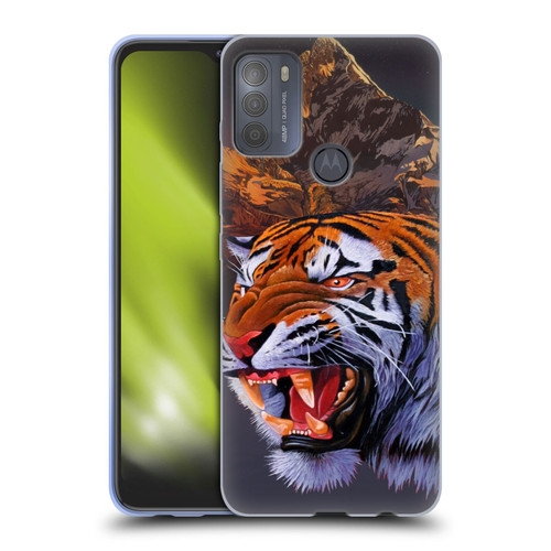 Graeme Stevenson Wildlife Tiger Soft Gel Case for Motorola Moto G50