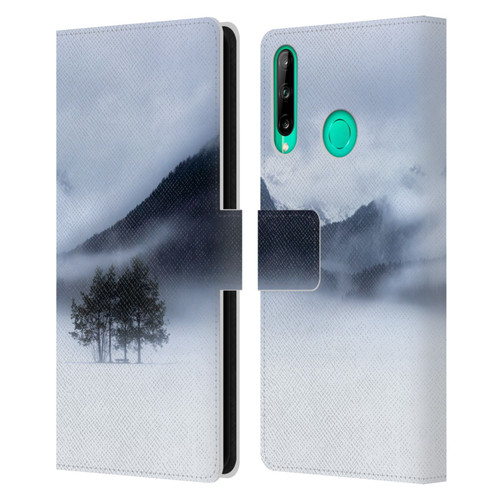 Patrik Lovrin Magical Foggy Landscape Fog, Mountains And A Tree Leather Book Wallet Case Cover For Huawei P40 lite E