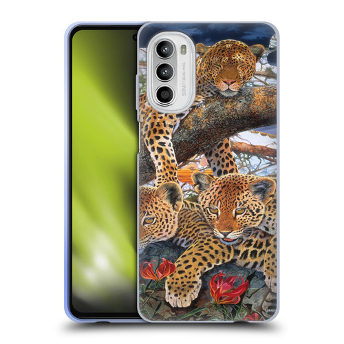 Graeme Stevenson Wildlife Leopard Soft Gel Case for Motorola Moto G52