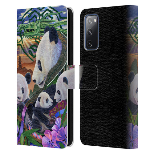 Graeme Stevenson Wildlife Pandas Leather Book Wallet Case Cover For Samsung Galaxy S20 FE / 5G
