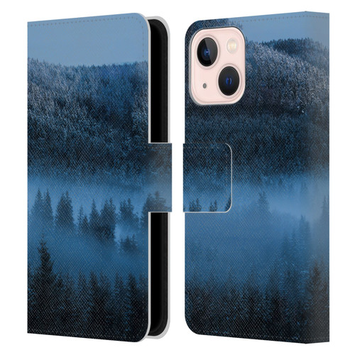 Patrik Lovrin Magical Foggy Landscape Magical Fog Over Snowy Forest Leather Book Wallet Case Cover For Apple iPhone 13 Mini