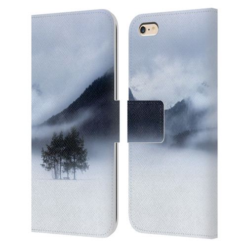 Patrik Lovrin Magical Foggy Landscape Fog, Mountains And A Tree Leather Book Wallet Case Cover For Apple iPhone 6 Plus / iPhone 6s Plus