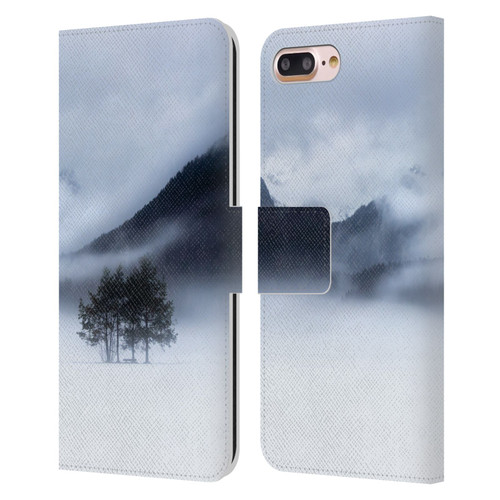 Patrik Lovrin Magical Foggy Landscape Fog, Mountains And A Tree Leather Book Wallet Case Cover For Apple iPhone 7 Plus / iPhone 8 Plus