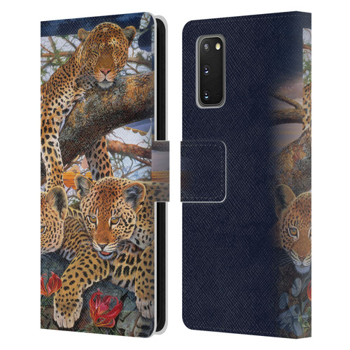 Graeme Stevenson Wildlife Leopard Leather Book Wallet Case Cover For Samsung Galaxy S20 / S20 5G