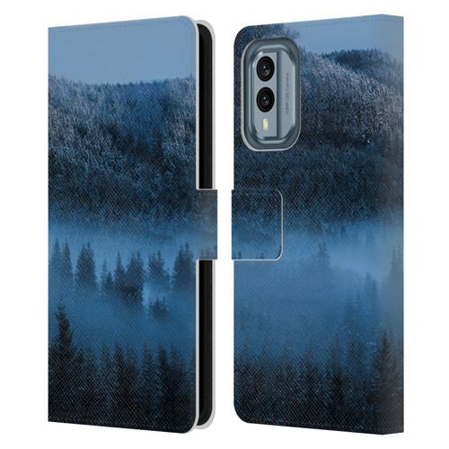 Patrik Lovrin Magical Foggy Landscape Magical Fog Over Snowy Forest Leather Book Wallet Case Cover For Nokia X30