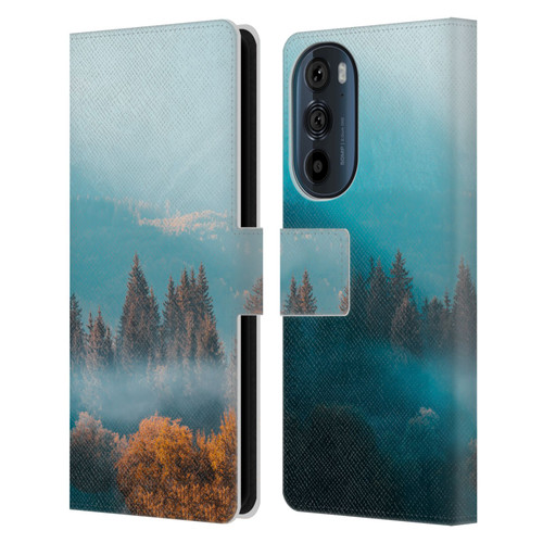 Patrik Lovrin Magical Foggy Landscape Autumn Forest Leather Book Wallet Case Cover For Motorola Edge 30