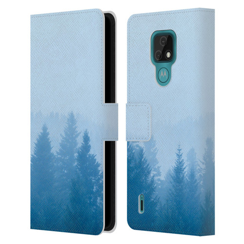 Patrik Lovrin Magical Foggy Landscape Fog Over Forest Leather Book Wallet Case Cover For Motorola Moto E7
