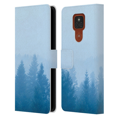 Patrik Lovrin Magical Foggy Landscape Fog Over Forest Leather Book Wallet Case Cover For Motorola Moto E7 Plus