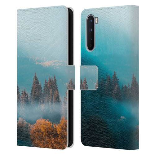Patrik Lovrin Magical Foggy Landscape Autumn Forest Leather Book Wallet Case Cover For OnePlus Nord 5G