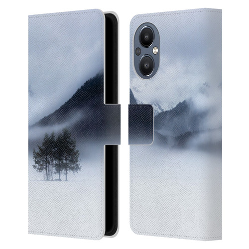 Patrik Lovrin Magical Foggy Landscape Fog, Mountains And A Tree Leather Book Wallet Case Cover For OnePlus Nord N20 5G