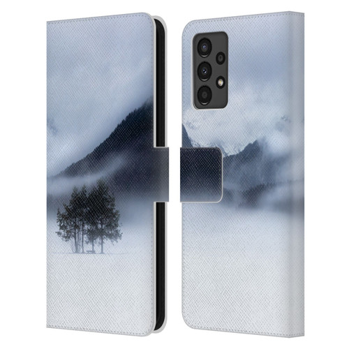 Patrik Lovrin Magical Foggy Landscape Fog, Mountains And A Tree Leather Book Wallet Case Cover For Samsung Galaxy A13 (2022)