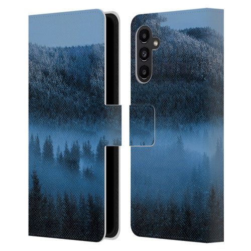 Patrik Lovrin Magical Foggy Landscape Magical Fog Over Snowy Forest Leather Book Wallet Case Cover For Samsung Galaxy A13 5G (2021)