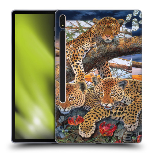 Graeme Stevenson Wildlife Leopard Soft Gel Case for Samsung Galaxy Tab S8 Plus