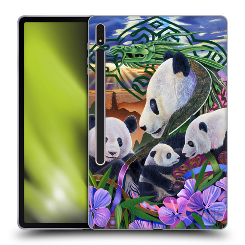 Graeme Stevenson Wildlife Pandas Soft Gel Case for Samsung Galaxy Tab S8 Plus
