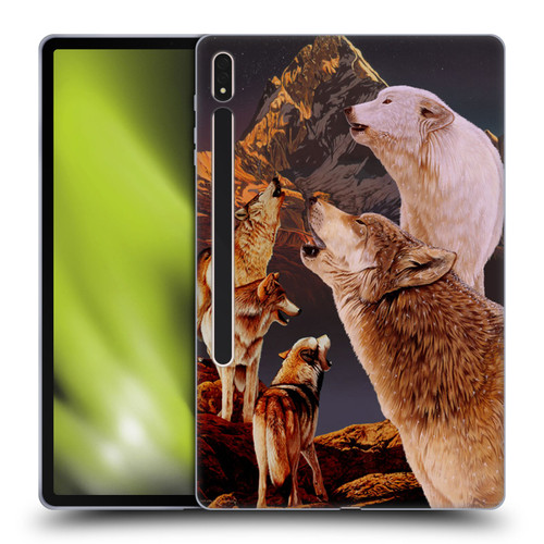 Graeme Stevenson Wildlife Wolves 2 Soft Gel Case for Samsung Galaxy Tab S8 Plus