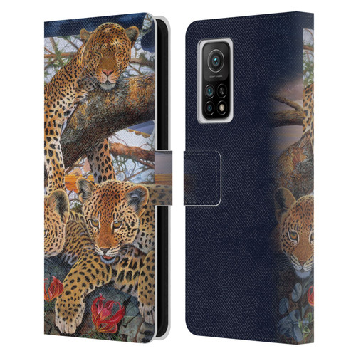 Graeme Stevenson Wildlife Leopard Leather Book Wallet Case Cover For Xiaomi Mi 10T 5G