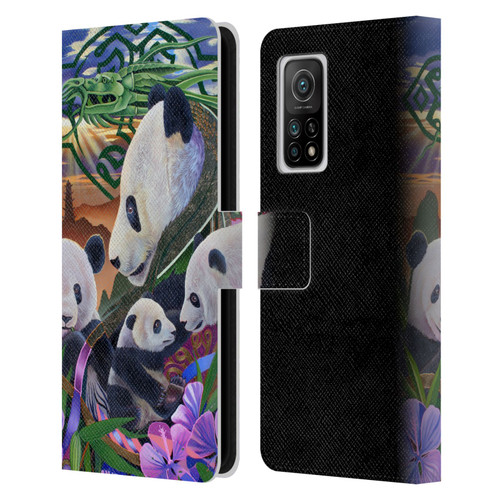 Graeme Stevenson Wildlife Pandas Leather Book Wallet Case Cover For Xiaomi Mi 10T 5G