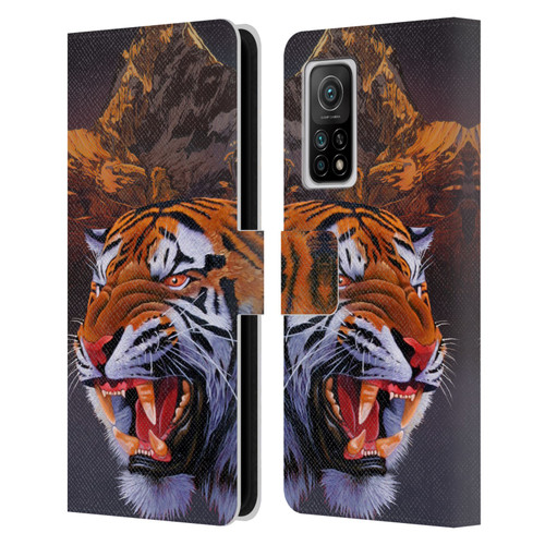 Graeme Stevenson Wildlife Tiger Leather Book Wallet Case Cover For Xiaomi Mi 10T 5G