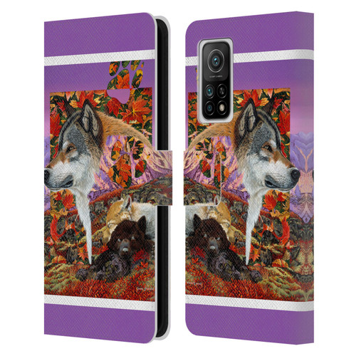 Graeme Stevenson Wildlife Wolves 4 Leather Book Wallet Case Cover For Xiaomi Mi 10T 5G