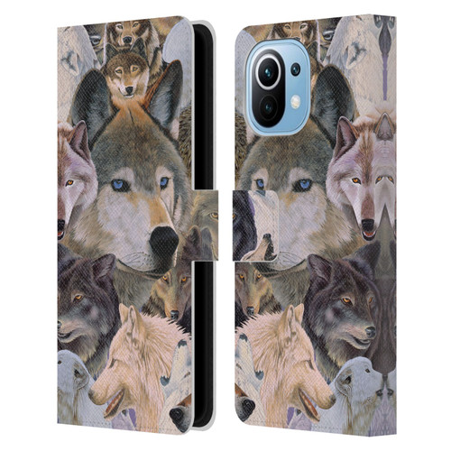 Graeme Stevenson Wildlife Wolves 1 Leather Book Wallet Case Cover For Xiaomi Mi 11