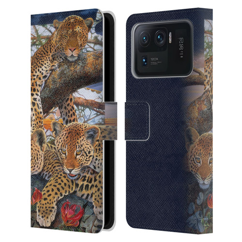 Graeme Stevenson Wildlife Leopard Leather Book Wallet Case Cover For Xiaomi Mi 11 Ultra