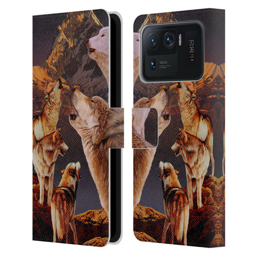 Graeme Stevenson Wildlife Wolves 2 Leather Book Wallet Case Cover For Xiaomi Mi 11 Ultra