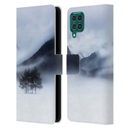 Patrik Lovrin Magical Foggy Landscape Fog, Mountains And A Tree Leather Book Wallet Case Cover For Samsung Galaxy F62 (2021)