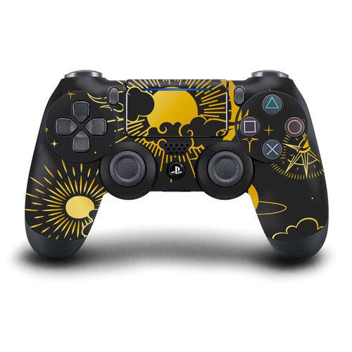 Haroulita Art Mix Sun Moon And Stars Vinyl Sticker Skin Decal Cover for Sony DualShock 4 Controller
