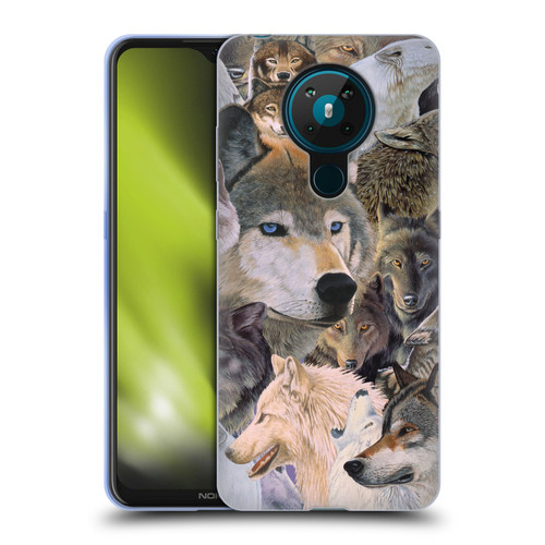 Graeme Stevenson Wildlife Wolves 1 Soft Gel Case for Nokia 5.3