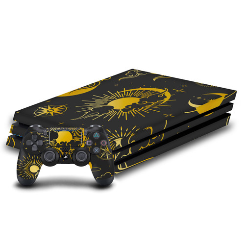 Haroulita Art Mix Sun Moon And Stars Vinyl Sticker Skin Decal Cover for Sony PS4 Pro Bundle