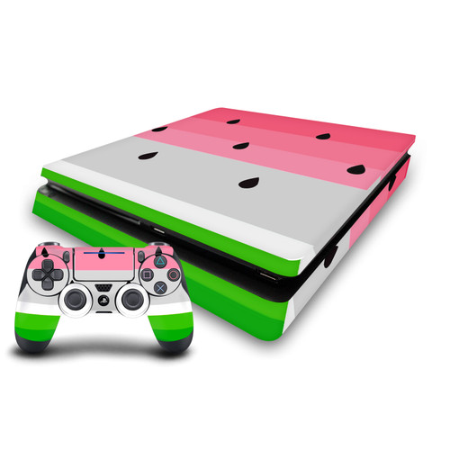 Haroulita Art Mix Watermelon Vinyl Sticker Skin Decal Cover for Sony PS4 Slim Console & Controller
