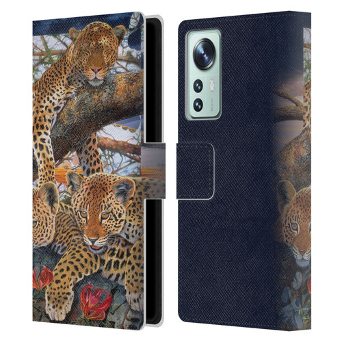 Graeme Stevenson Wildlife Leopard Leather Book Wallet Case Cover For Xiaomi 12