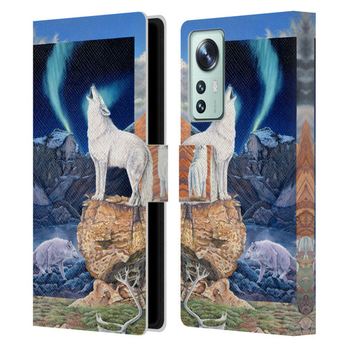 Graeme Stevenson Wildlife Wolves 3 Leather Book Wallet Case Cover For Xiaomi 12