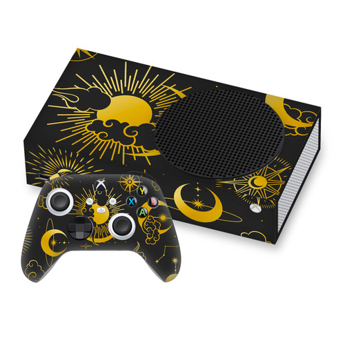 Haroulita Art Mix Sun Moon And Stars Vinyl Sticker Skin Decal Cover for Microsoft Series S Console & Controller